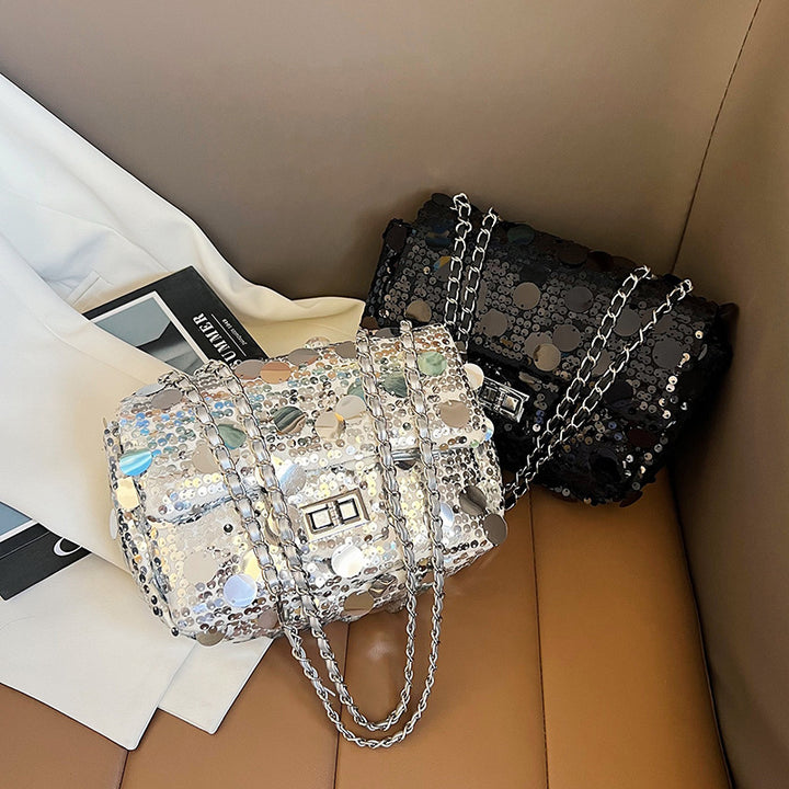 Damen Glamouröse Umhängetasche mit Paillettenverzierung Nord Taschen