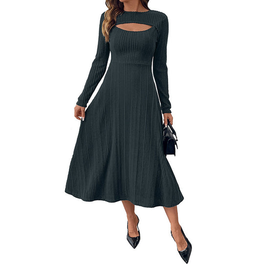 Damen Elegantes Midikleid mit Cut-Out-Details Nord Taschen