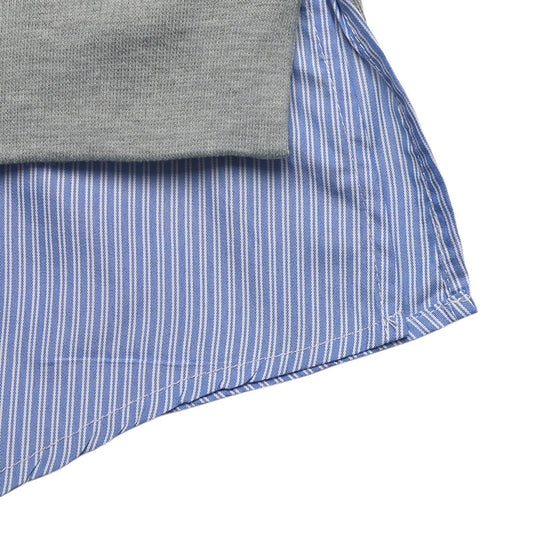 Damen Lässiger Pullover mit Hemdbluseneinsatz Nord Taschen