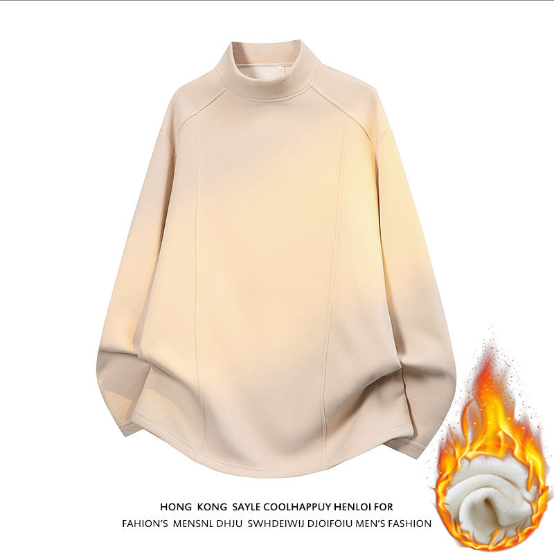 Herren Oversize Stehkragen-Sweatshirt mit Raglanärmeln und dezentem Farbverlauf Nord Taschen