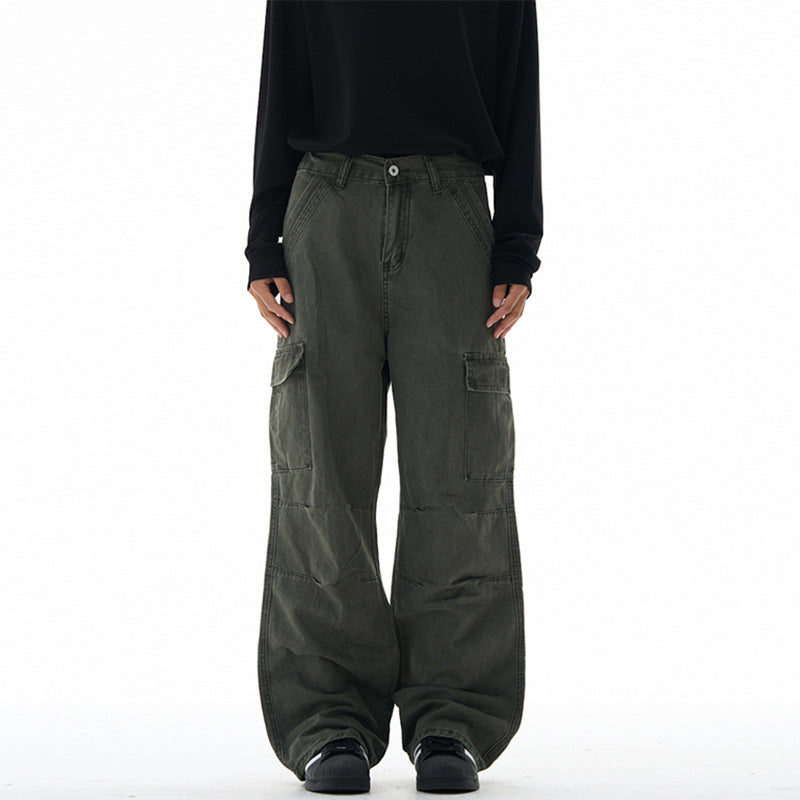 Damen Extraweite utilitaristische Cargohose mit tiefem Schritt und abnehmbarem Schlüsselanhänger Nord Taschen