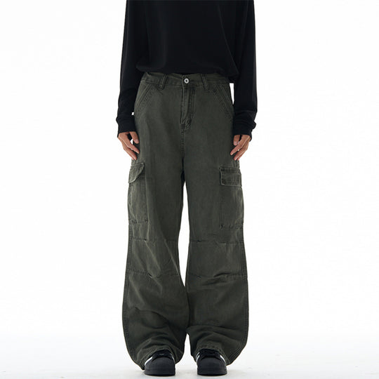Damen Extraweite utilitaristische Cargohose mit tiefem Schritt und abnehmbarem Schlüsselanhänger Nord Taschen