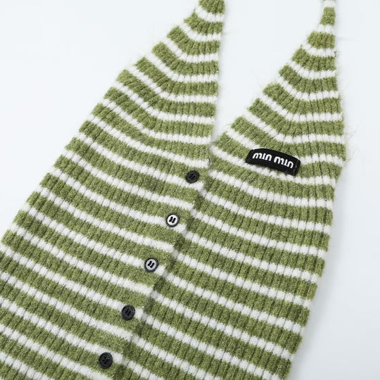 Damen Oversize Strickcardigan mit Ballonärmeln und gestreifter Einfass-Knopfleiste Nord Taschen