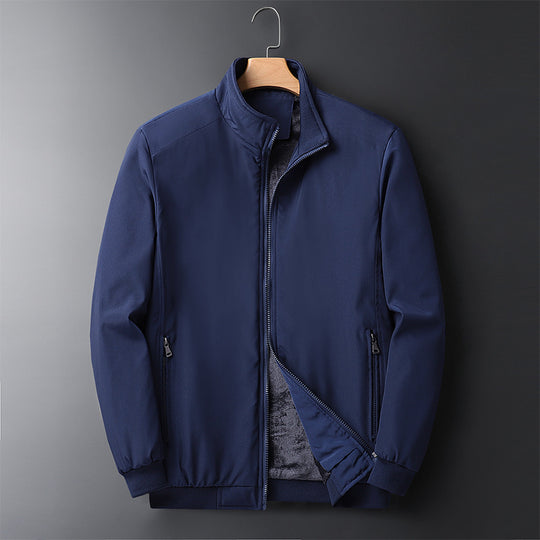 Herren urbaner Thermo-Zipblouson mit Teddyfleece-Innenfutter, Stehkragen und Reißverschlusstaschen Nord Taschen