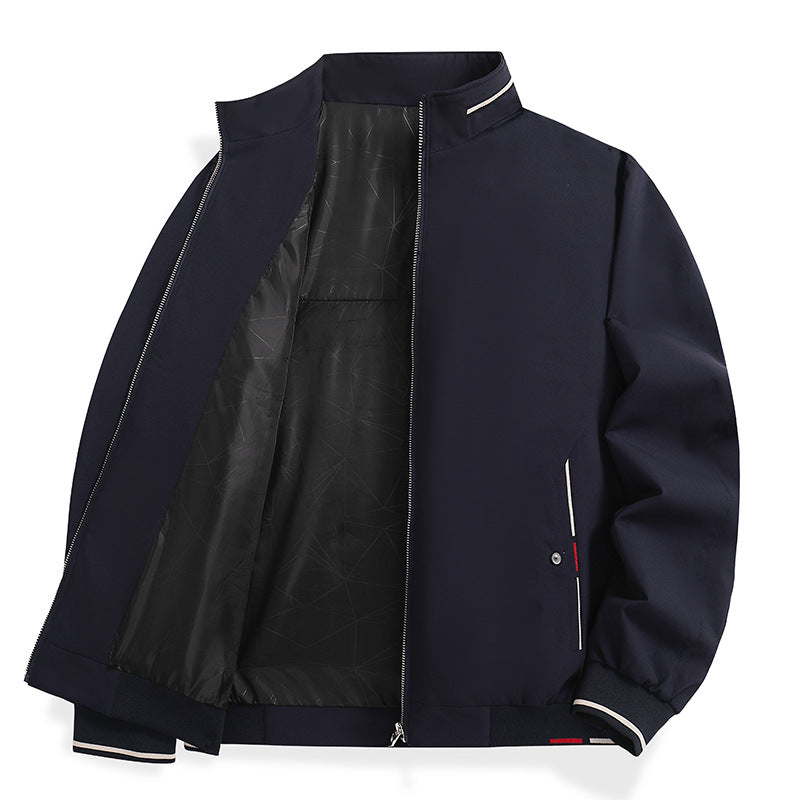 Herren Leichte Urban-Windjacke mit Stehkragen, Zwei-Wege-Reißverschluss und Reißverschlusstaschen Nord Taschen