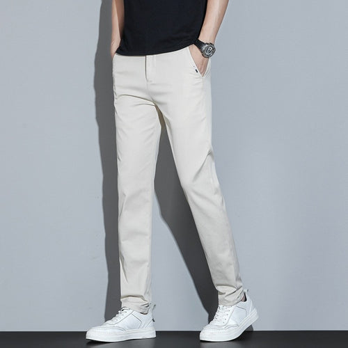 Herren Modische Slim-Fit Stoffhose Nord Taschen