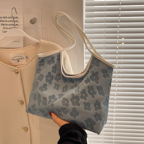 Damen stilvolle Tragetasche mit floralem Strukturdesign Nord Taschen