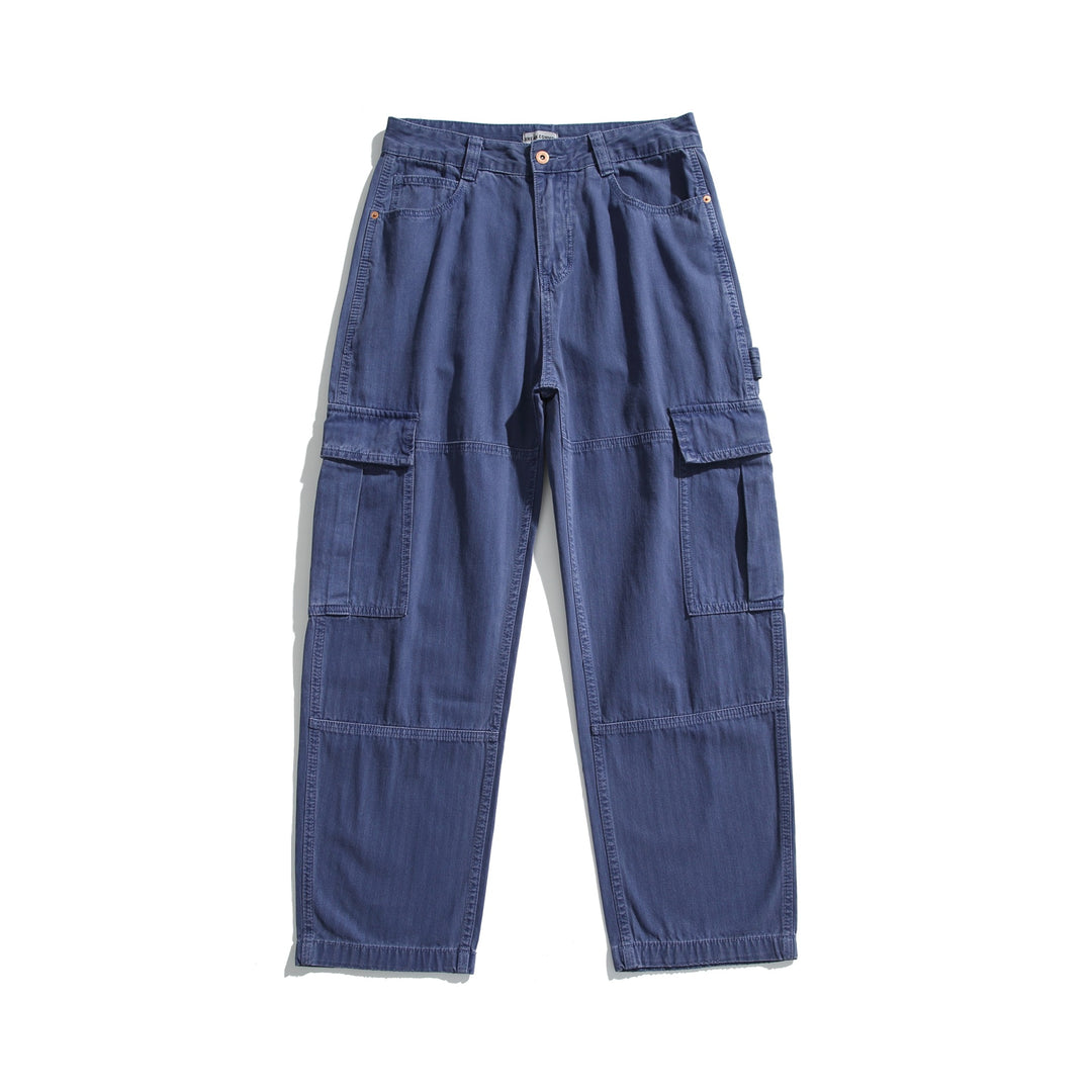 Herren weiche Canvas‑Cargohose mit mehreren Klappentaschen und elastischem Knöchelabschluss Nord Taschen