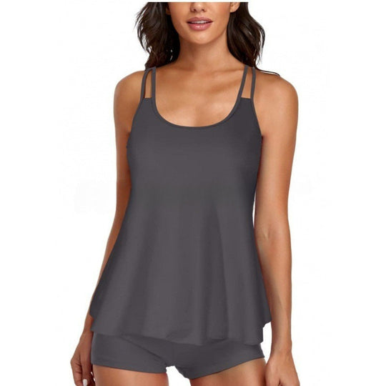 Damen Sportliches Tankini-Set mit bequemem Shorts und verstellbaren Trägern Nord Taschen