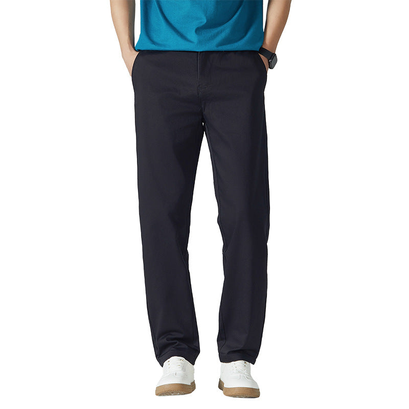 Herren Klassische Baumwoll-Chinohose mit geradem Bein und cleanem Minimal-Design Nord Taschen