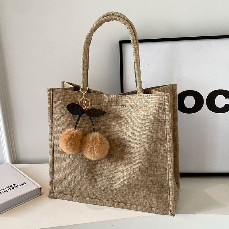Damen Jute-Shopper-Tasche mit stilvollem Design Nord Taschen