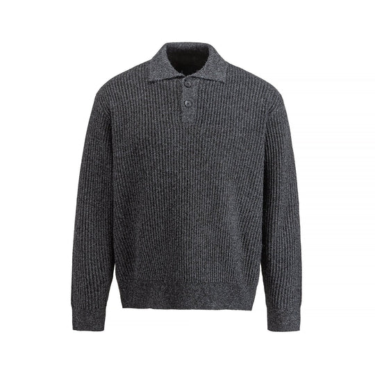 Herren Strickpullover mit Polokragen und markanter Rippenstruktur Nord Taschen