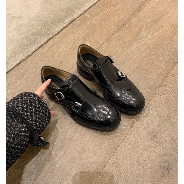 Herren Doppel-Monk-Slipper aus Veloursleder mit Budapester-Lochung und komfortabler Lederinnensohle Nord Taschen