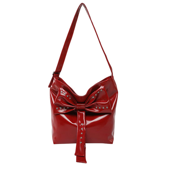 Damen stilvolle Hobo-Tasche mit dekorativem Schleifen-Detail Nord Taschen