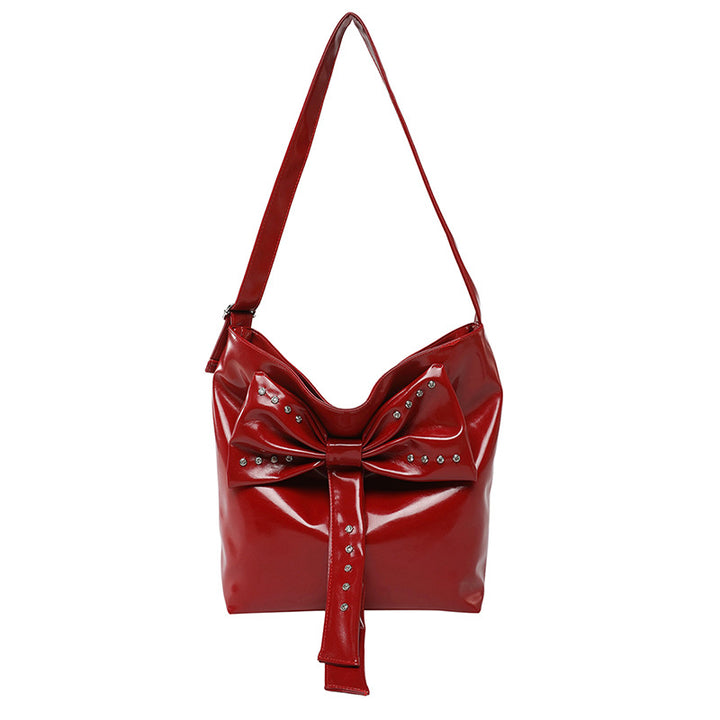 Damen stilvolle Hobo-Tasche mit dekorativem Schleifen-Detail Nord Taschen