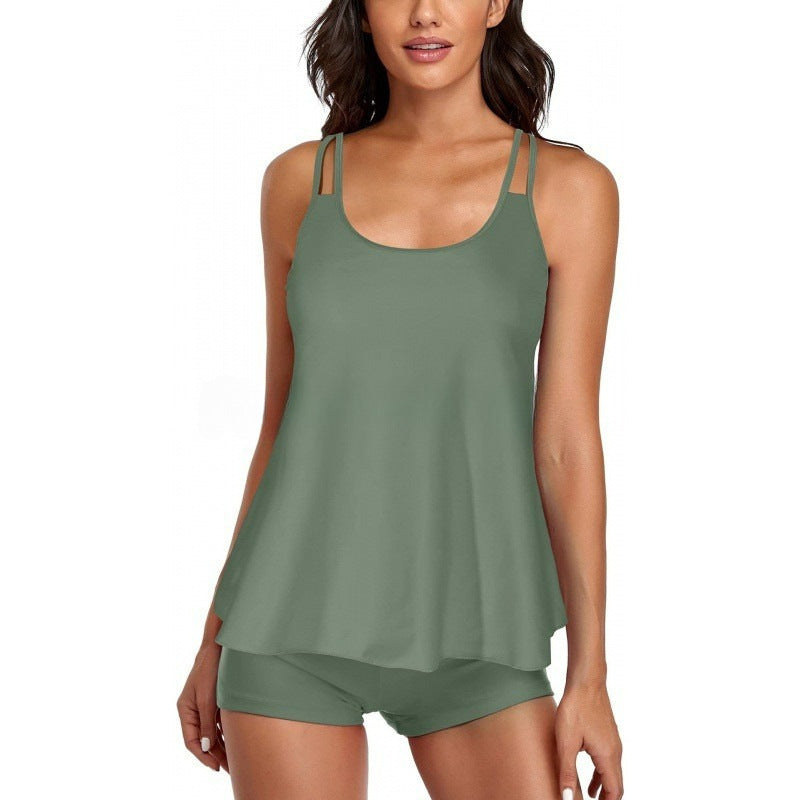 Damen Sportliches Tankini-Set mit bequemem Shorts und verstellbaren Trägern Nord Taschen