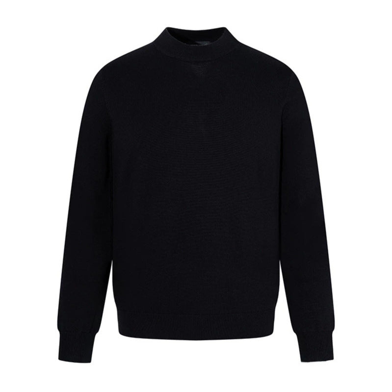 Herren Feinstrickpullover mit leichtem Stehkragen und gerippten Bündchen Nord Taschen