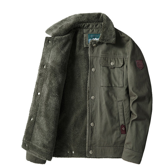 Herren Warm gefütterte Utility-Jacke Nord Taschen