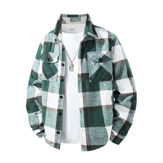 Herren Karierte Flanelljacke mit praktischen Taschen Nord Taschen