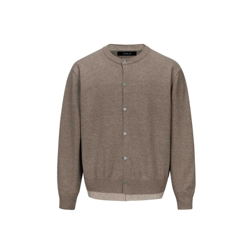 Herren Feinstrick-Cardigan mit Rundhals, durchgehender Knopfleiste und geripptem Saum Nord Taschen