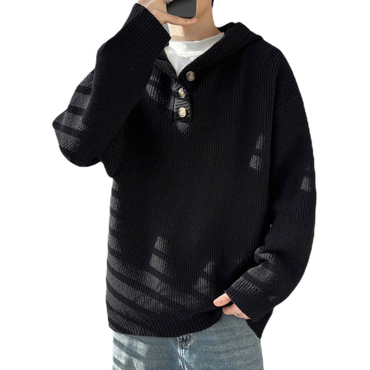 Herren Gemütlicher Hoodie mit Knopfdetails und Rippenstruktur Nord Taschen