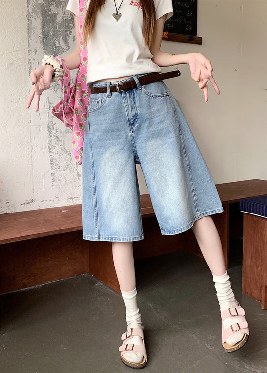 Damen weite Denim-Shorts im modernen Design mit praktischen Taschen