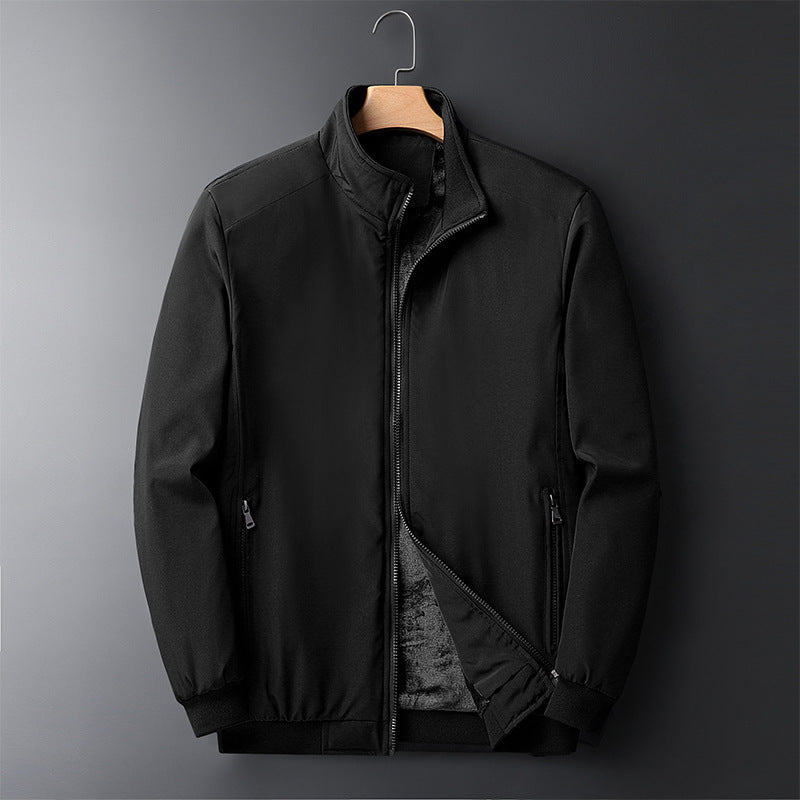 Herren urbaner Thermo-Zipblouson mit Teddyfleece-Innenfutter, Stehkragen und Reißverschlusstaschen Nord Taschen