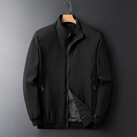 Herren urbaner Thermo-Zipblouson mit Teddyfleece-Innenfutter, Stehkragen und Reißverschlusstaschen Nord Taschen