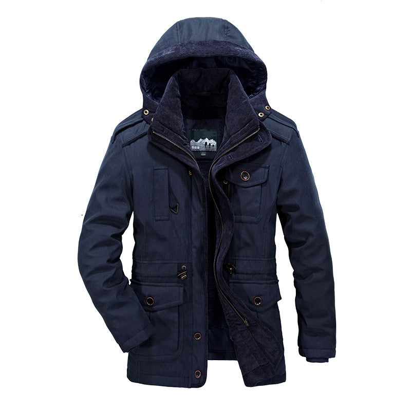 Herren Gefütterter Canvas-Fieldparka mit Sherpa-Innenfutter und Kapuzenkragen Nord Taschen