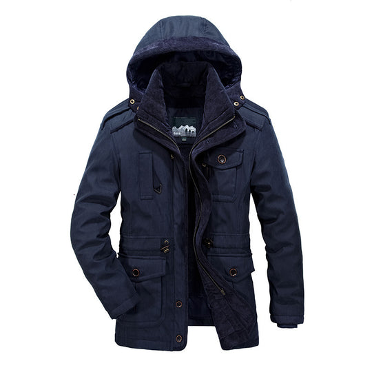 Herren Gefütterter Canvas-Fieldparka mit Sherpa-Innenfutter und Kapuzenkragen Nord Taschen