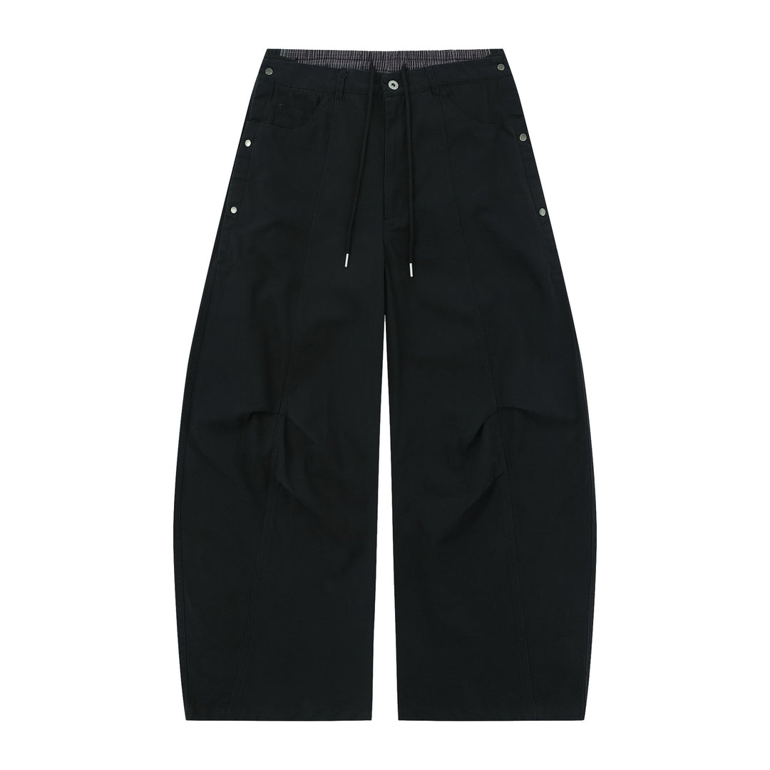 Damen Weite Culotte-Hose mit elastischem Tunnelzugbund und Cargo-Details Nord Taschen