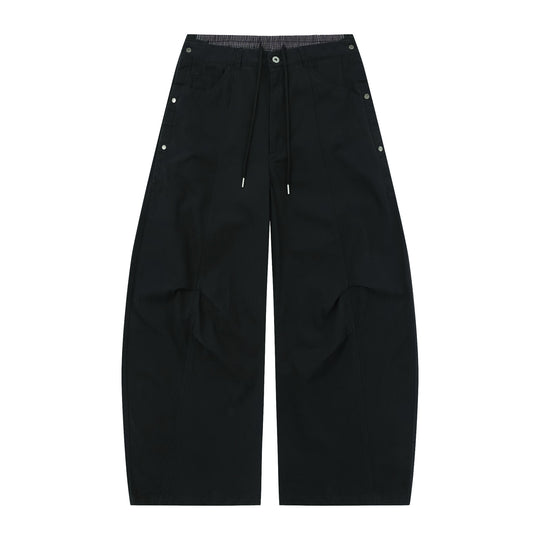 Damen Weite Culotte-Hose mit elastischem Tunnelzugbund und Cargo-Details Nord Taschen