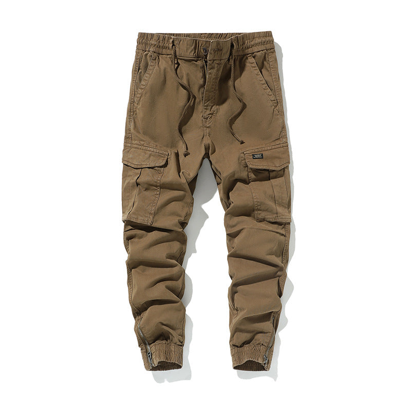 Herren Cargo-Jogginghose im Utility-Look mit Tunnelzugbund und Reißverschluss-Knöcheln Nord Taschen