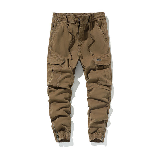 Herren Cargo-Jogginghose im Utility-Look mit Tunnelzugbund und Reißverschluss-Knöcheln Nord Taschen