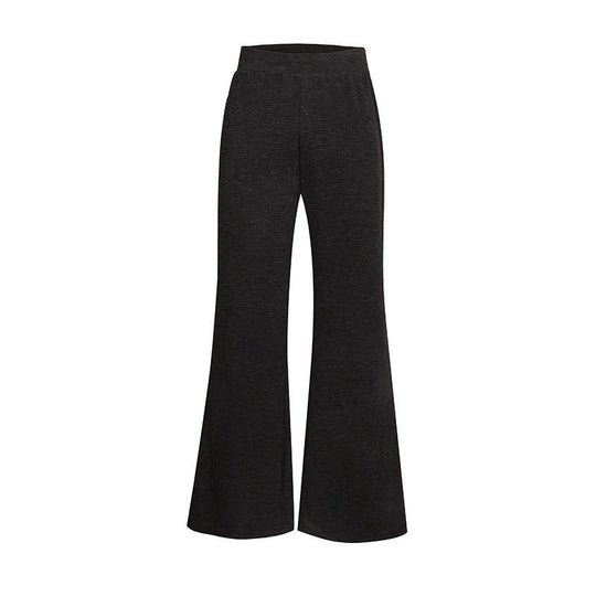 Damen Weite Flared Strickhose mit hohem Bund und ausgestelltem Bein Nord Taschen
