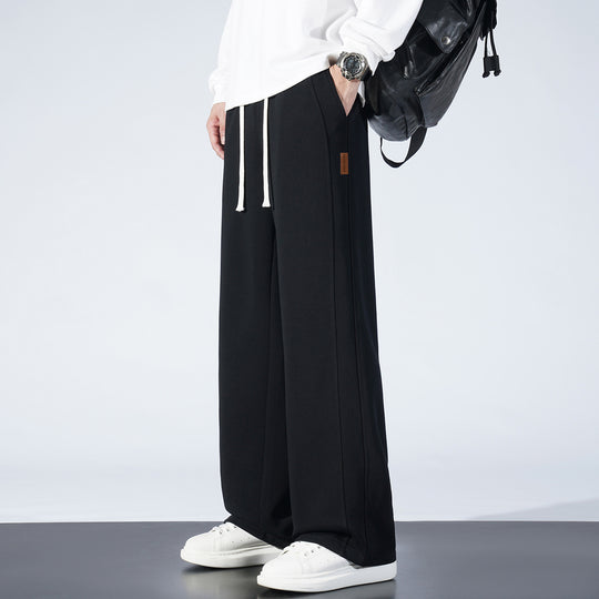 Damen Weite Lounge-Sweathose mit Tunnelzug und geradem Bein Nord Taschen