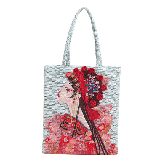 Damen Handtasche mit künstlerischer Stickerei Nord Taschen