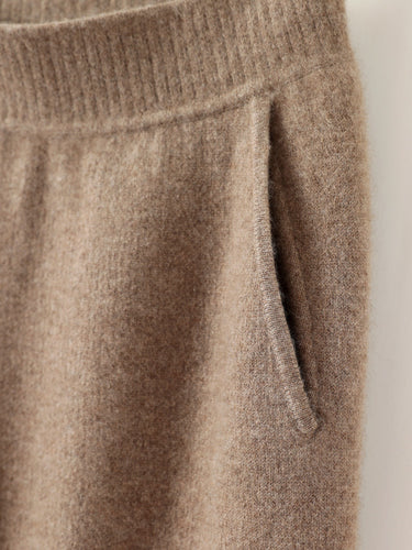 Damen Hochtaillierte Strickhose mit kaschmirähnlicher Haptik und schmal zulaufendem Bein Nord Taschen