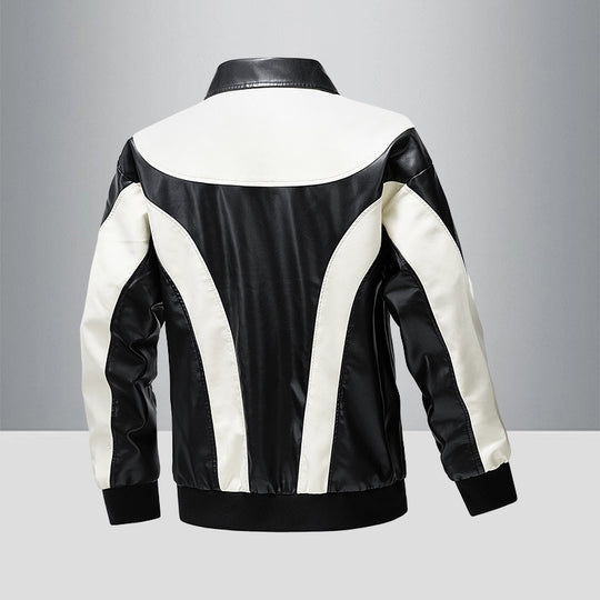 Herren Sportliche Kunstlederjacke Nord Taschen