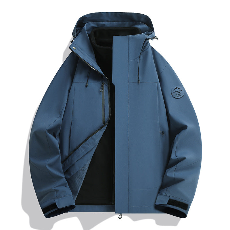 Herren Wetterfeste Softshelljacke mit Fleece‑Innenfutter, verstellbarer Kapuze & Reißverschluss‑Brusttasche Nord Taschen