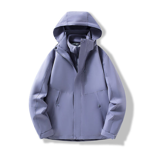 Herren Minimalistische City-Outdoorjacke mit verschweißten Nähten, verstellbarer Kapuze und Thermofutter Nord Taschen