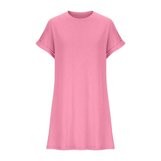 Damen lässiges T-Shirt Kleid mit praktischen Taschen