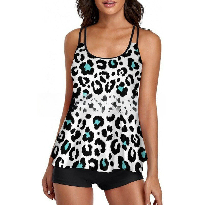 Damen Sportliches Tankini-Set mit bequemem Shorts und verstellbaren Trägern Nord Taschen