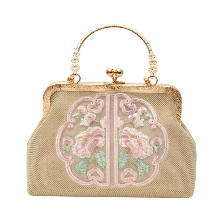 Damen elegante Handtasche mit floraler Stickerei Nord Taschen