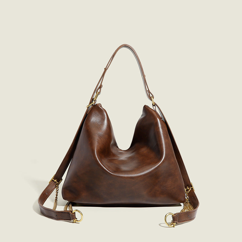 Damen Hobo-Tasche aus geschmeidigem Kunstleder mit elegantem Faltendesign Nord Taschen