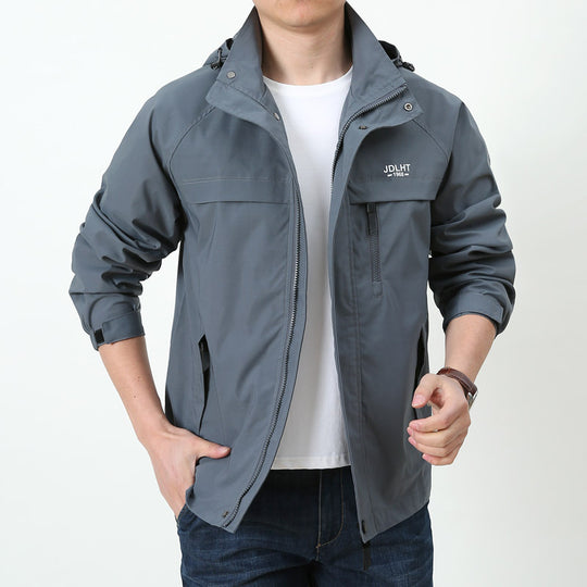 Herren Leichte Softshell-Hoodiejacke mit Kapuze, wasserabweisender Shell und Multifunktions-Taschen Nord Taschen