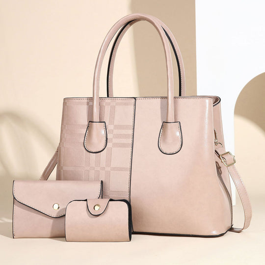 Damen elegante Tote-Handtasche mit abnehmbarer Clutch und Zusatzportemonnaie Nord Taschen