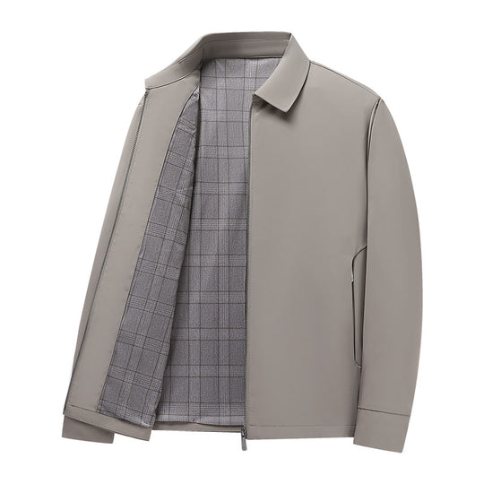 Herren Leichte Harrington‑Jacke mit Softshell‑Außenmaterial und Glencheck‑Futter Nord Taschen