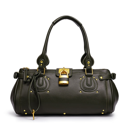 Damen Handtasche mit hochwertigem Leder und goldenen Akzenten Nord Taschen