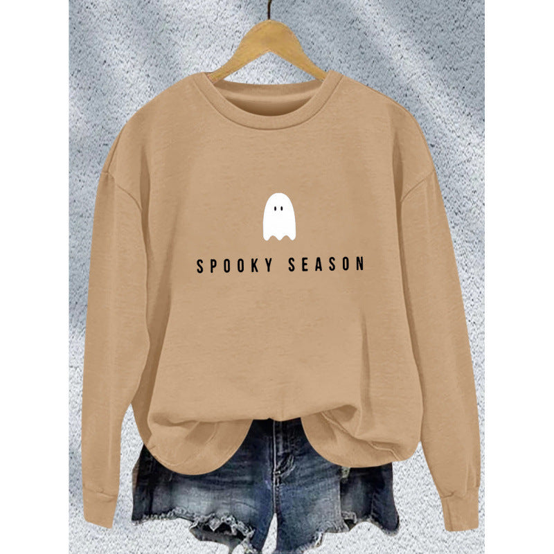 Unisex lässiges Halloween Sweatshirt mit Gespenst-Print und Oversize-Schnitt Nord Taschen